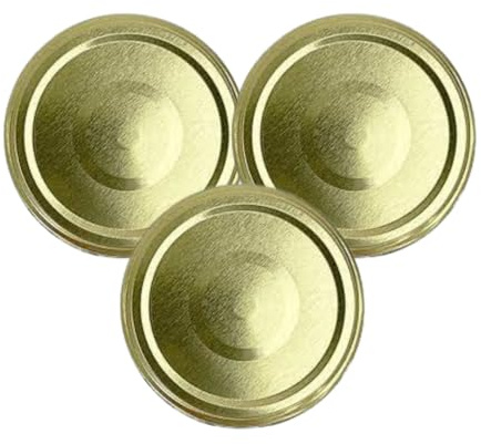 Couvercles OR Stérilisables pour pots en verre, couvercle universel, couvercle de remplacement | Diamètre 82 mm (100)