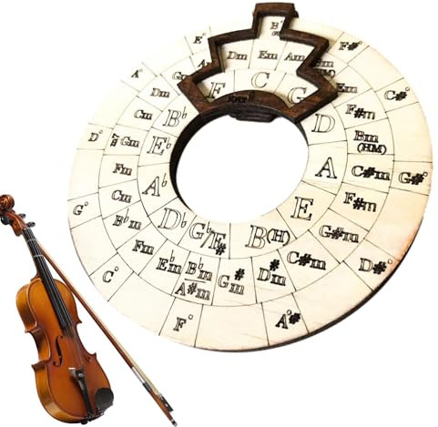 Circles Of Fifths | -Melodie-Werkzeug | Rundes -Melodie-Akkord-Werkzeug | Holzrad und musikalisches Lernwerkzeug | Akkord-Rad für Songwriter | Lehrer und Musiker |