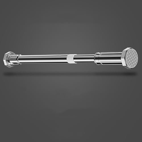 ZIMGOD Kleiderstange Edelstahl Kleiderstangen-Spannstange für Waschküche, Multifunktions-Kleiderstangen für Kleiderschränke, Türrahmen Teleskopstange für Kleiderbügel(Silver,1.3-2.3m (4.3-7.5 ft))