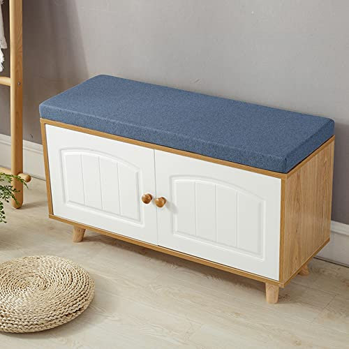 Hollywoodschaukel für den Außenbereich, weich und dick, 3-Sitzer-Gartenbankkissen für den Innen- und Außenbereich, 150 x 30 x 5 cm, Blau