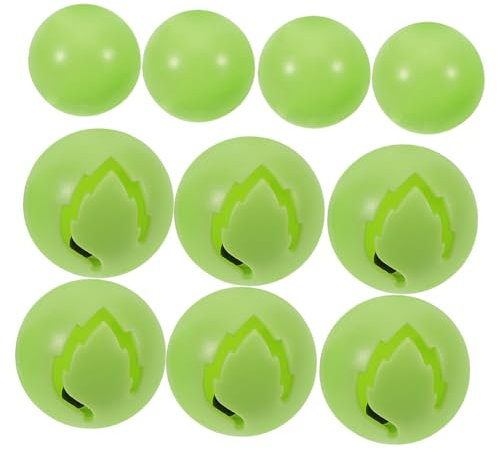 BESTonZON 10st Spielzeugglocke Ballspielzeug Für Katzen Balleinführung Katzenball Mit Glocke Haustierspielzeug Und Rasseln Katzenbälle Mit Glöckchen Gehäkeltes Spielzeug Plastik Light Green