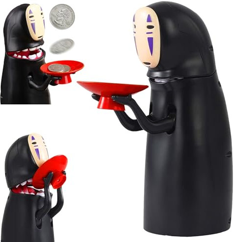 YOUYIKE Spardose, Anime Kawaii MüNzen Spardose, Spardosen für Kinder, Cartoon-Sparschwein, Automatischem Schlucken von Münzen, Geschenk für Kinder, Erwachsene