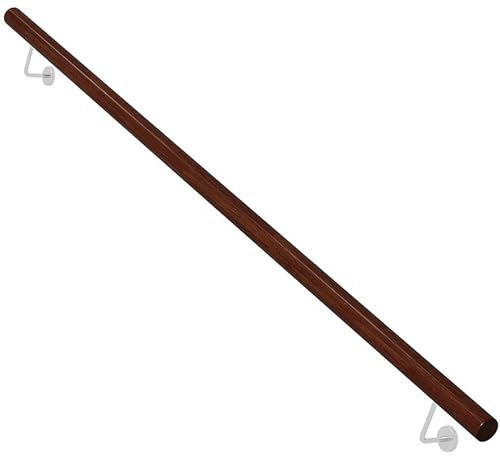 Moderner Handlauf aus dunkelrotem Holz für Treppenumbau, 2,7 m, Wand-Handlauf für Veranda, Terrasse, Garage, Lofts für gewerbliche und private Nutzung
