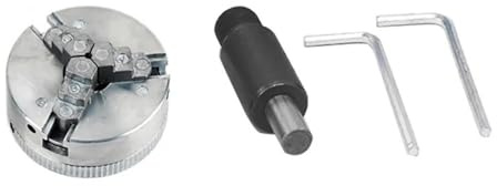 TBGCXJSV 3-Backen-Drehfutter, selbstzentrierendes Holz-Aluminiumlegierungsfutter für Maschinen, Fräsmaschinen, elektrische Bohrmaschinen Z011 (Set 3)