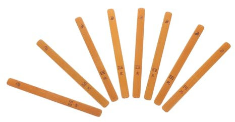 Kisangel 8piezas Palos De Bambú para Adivinación Varillas Chinas Antiguas De Varitas De Fortuna para Práctica Budista y Ceremonias De Adivinación