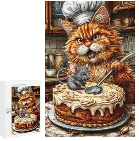 Cat And Mouse 1000 Piece Jigsaw Puzzle for Adults - Challenging Puzzle Perfect for Game Nights 1000 PCS