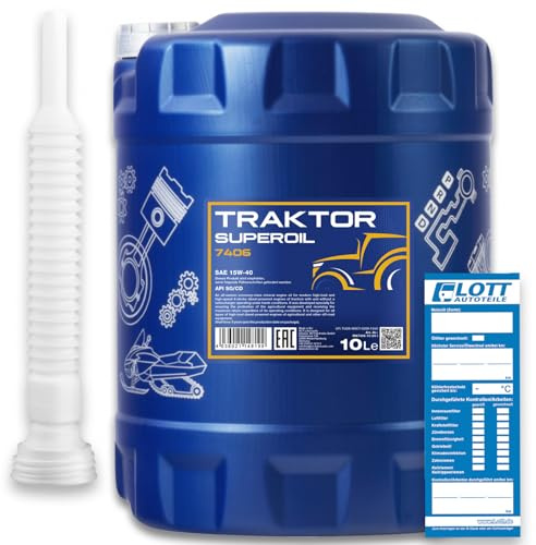 10L Mannol Traktor Superoil 15W-40 + Auslaufschlauch