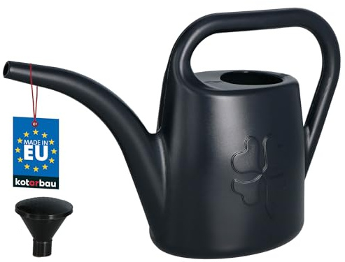 KOTARBAU® Gießkanne 1,8 L, mit Abnehmbarer Brause, Blumengießkanne | Gießkanne klein für Zimmerpflanzen, für Garten & Haushalt, Pflanzen Bewässerung, für Draußen & Drinnen, Kunststoff, Anthrazit