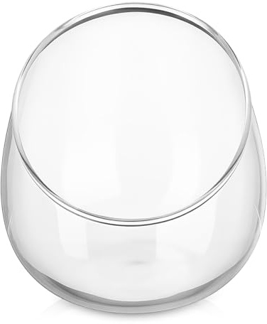EPIGEIST Klare Runde Glasvase Stabiles Terrarium für Sukkulenten und Farne Platzsparender Pflanzbehälter für Tischdekoration Transparentes Glas für Natürliche Wohnraumgestaltung