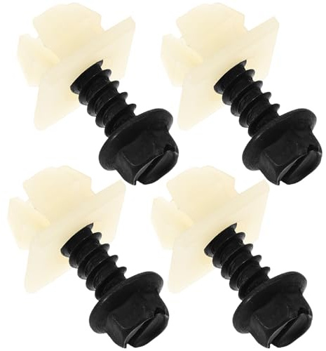 FELTECHELECTR Kit Montaggio Targhe Auto Clip di Fissaggio in Nylon Resistente Viti e Supporti per Telaio Targa Installazione Rapida e Sicura Accessori Auto Duraturi