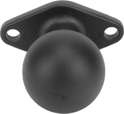 Julihai 1.5 Inch Ball Base Aluminum Alloy Mount Rotating Plate with 360 Degree Adjustment and 49mm Hole Spacing for Boat Helm Kayak ATV GPS Phone Tablet Camera Use