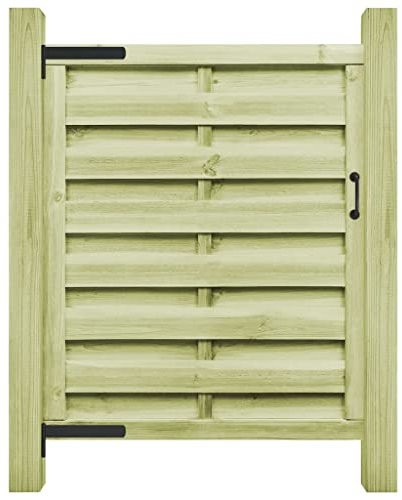 vidaXL Cancello per Steccato 100x125cm Verde Recinzione Giardino Recinto Steccato Cancello del Giardino Recinto per Esterni Legno di Pino