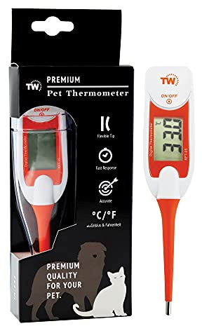 Premium husdjurstermometer för djurägare av hundar katter hästar flexibel digital temperatursond innehåller veterinär hobbydiagram