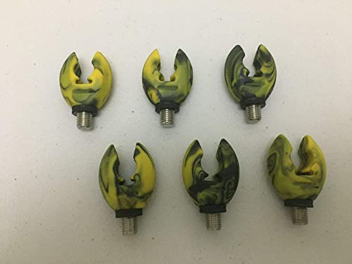 TMC Rutengriffe, Camouflage, flexibel, für Karpfen- und Süßwasserangeln, 6 Stück