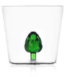 Ichendorf Milano Tumbler Carciofo, Collezione Vegetables, 35 cl, Vetro Borosilicato, Fatto a Mano
