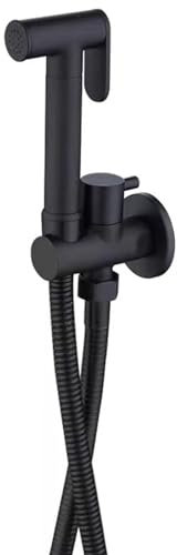 Bidet Portatile Kit Doccetta Bidet Noir Ottone Doccetta per Bidet wc a Parete Handheld Bidet Acqua Fredda Kit di Spruzzatore per Bidet con Tubo Doccia 1,2m
