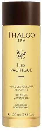 THALGO Spa Îles Pacifique Entspannendes Massageöl 100 ml - Enthält Monoï- und Kokosnussöl für eine tiefenentspannende und hautnährende Wirkung