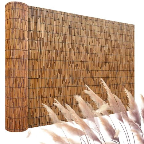 MMleYN 1 Packung Natürliche Karbonisierungs-Reed-Zaunrollen Reed-Zaun 60CM Hoch X 300CM Lang Sichtschutzpaneele Bambusvorhang Für Den Außenbereich, Galerie, Restaurant, Hotel, Terrasse (Size : 140cmx
