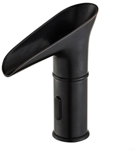 Touchless Bathroom Tap,LED Color Changing Touchless Bathroom Tap Infrared Sensor Waterfall Effect For Toilet Bathroom(black)