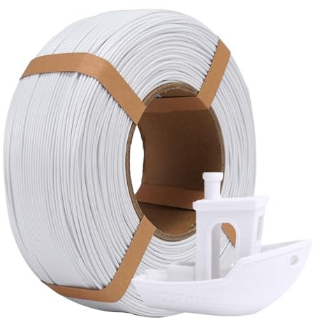 eSUN PLA+ Refill Filament 1.75mm, Refill PLA Plus Spoolless 3D Druck Filament, Maßgenauigkeit +/- 0.03mm, 1KG (2.2 LBS) für 3D Drucker, Kaltweiß