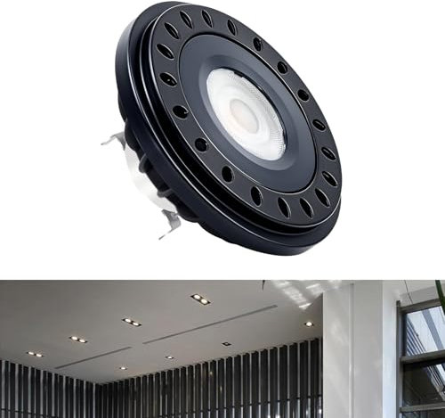 Noobibaba LED AR111 Reflektorlampe G53 Spot 10W 40° Warmweiß 2700K 12V Spotlicht Tracklight 900lm 75W Halogenersatz AR111 G53 Downlight Wandleuchte