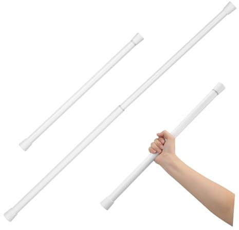 Housoutil 3 Piezas Varillas Tensores Telescópicas Ajustables Cortinas Pesadas sin Taladro Soporte Resistente para Puertas Ventanas y Baños Fácil Instalación sin Daños