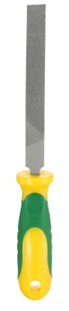 HARFINGTON Flat Coarse Cut File 4 Double Cut Teeth High Carbon Steel Hand Rasp File with Plastic Handle for Metal Wood Deburring Removing