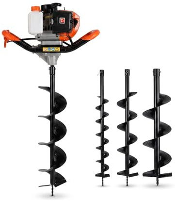Goddlgjik 2,3 CV 2 Temps Tarière Thermique 52CC Tarriere à Essence Jardin