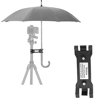 Haofy Camera Tripod Umbrella Clip, Outdoor Tripod Umbrella Clamp, Camera Flash Mount Swivel Light Stand Bracket Holder, Photography Accessory Unbreakable for Photography Rain-Shade and Sun-Shade
