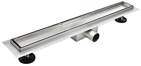 Duschrinne 50 cm Bodenablauf Duschablauf aus Edelstahl sehr flach Größen 50cm – 120cm Model R2 2 in 1 Befliesbar
