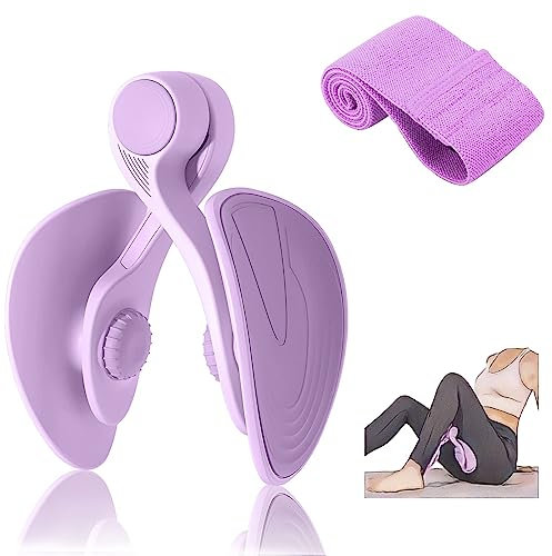 Oberschenkeltrainer 35lb Beckenboden Trainer Damen für Frau Beinpresse Po Trainer für Zuhause MäNner Trainingsgerät FitnessgeräTe SportgeräTe Zuhause Beckenbodenmuskeltrainer GesäßTrainer (Lila)
