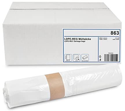 Müllbeutel 250 Stück I 60 Liter I Ideal für die Profi-Gebäudereinigung