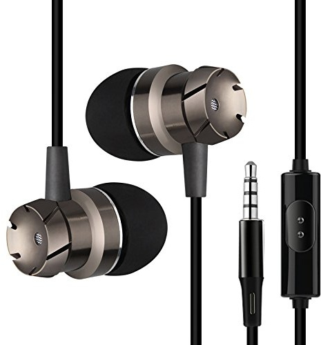 Ziyan Écouteurs intra-auriculaires + microphone pour Huawei Samsung HTC Bass Sound