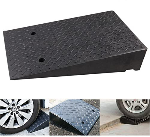 Trittplatte Rollstuhlrampe Bordsteinrampe Gummi Höhe 4~20cm Unebene Stufenrampe Autosteig Straßenstufenrampe Parkplatz Fahrrad Hohe Schrittecke Flexibel Leise Anti-Rutsch (Size : 50 * 80 * 15cm)