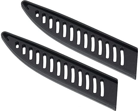 PATIKIL PP Sicherheit Messer Abdeckung Hülsen für 5 Küchenmesser 2 Pack Messer Kantenschutz Klingenschutz Universal Messerscheide für Küche Schwarz