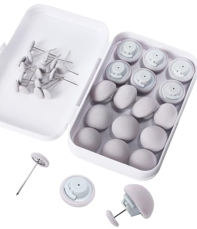 Xuduvay Duvet Pin Duvet Clips 16 Sets,Duvet Button Fasteners with Soft Fabric Material for Quilt, Cushions, Curtains(Grey)