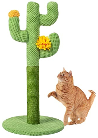Xeihuul Arbre à Chat Cactus 60 Cm - Grattoir Interactif en Sisal pour Chaton