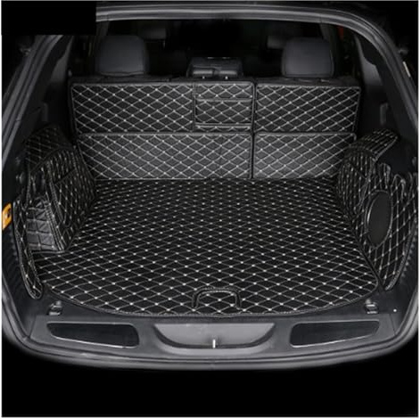 Kofferraumwanne Für Jeep Für Grand Für Cherokee 2011 2012 2013 2014 2015 2016 2017 2018 2019 2020 Auto Trunk Cargo Liner Abdeckung Mat Schutz Kofferraum Schutz(Farbe:Black-Beige Line)