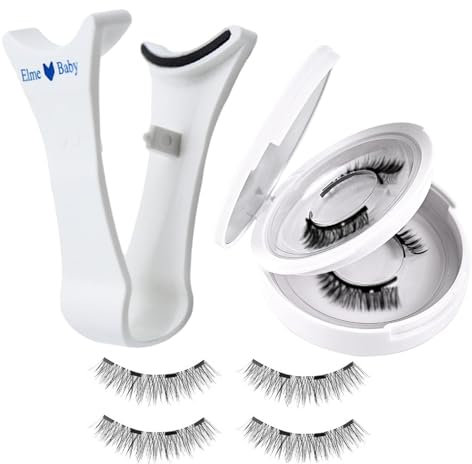 Husoiuy Magnetisches Wimpernset | Wiederverwendbare Doppelte Magnetische Wimpern Ohne Eyeliner | Effect Magnetic Eyelashes Natural Look - Reusable Soft Magnetic Lashes No Glue Or Eyeliner Needed