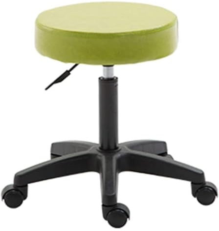 QZQJUILU Drehhocker Rollhocker Hocker auf Rädern Robuster Barhocker Schönheitssalonstuhl Barhocker Zuhause Wohnzimmer Küche Essecke Drehbarer Lift-Arbeitsstuhl