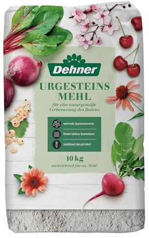 Dehner Urgesteinsmehl, fördert natürliche Bodenfruchtbarkeit, 10 kg
