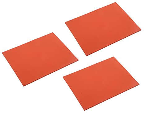 bdzxvhme Almohadilla de Silicona de Mantenimiento roja, Estera de Silicona de Aislamiento térmico for máquina laminadora, separación al vacío, 3 uds.
