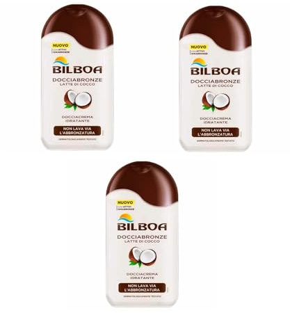 x3 Docciabronze Idratante, Doccia Shampoo Cocco, Idrata la Pelle e Non Toglie l'Abbronzatura 220 ml