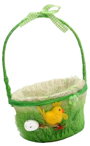 Cestino per uova di Pasqua con manico, elegante cestino pasquale, supporto portatile per decorazioni stagionali e esigenze pratiche, portatile e