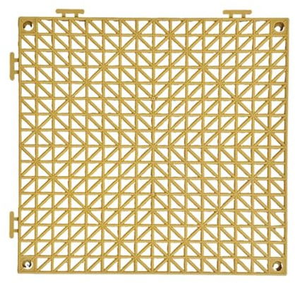 Dalles Garage Caillebotis Douche Durable dalle Clipsable Ajourée Antidérapante Drainage Balcon Salle Bain(Yellow,16 pieces)