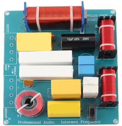 Divisor de frecuencia de Audio para Altavoz de 300w, filtros Cruzados de 3 vías con Graves Agudos Ajustables, Filtro Cruzado de 3 Unidades para Altavoz