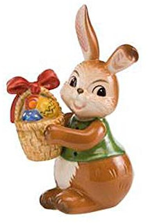 Goebel Fröhliche Ostergrüße Osterhase, Steingut, Mehrfarbig, 12x7,5x6,5cm