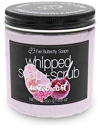 Whipped Soap+Scrub Sweetheart (250 g) - Cremeseife mit Peeling | Dusch Peeling, Zucker Scrub, Zuckerwatte Duft