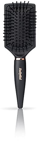 BaByliss Mini Paddle Hair Brush, Small Hair Brush ideal for Travel, Black