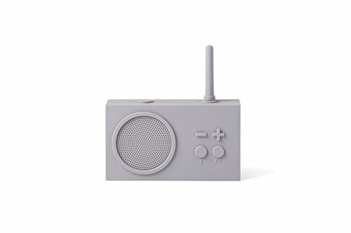 Lexon TYKHO 3 Wireless Bluetooth Speaker and FM Radio, Splashproof and rechargeable - Grey
